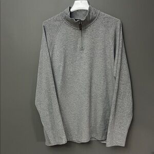 Vince Heather Gray 1/4 Zip Sweater Pullover Knit Top - Size XXL